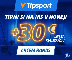 Tipsport vstupný bonus 30€ za registráciu